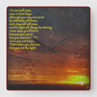 Steigung und Shine-Uhr Quadratische Wanduhr