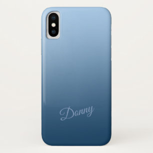 Steigungs-Blau mit individuellem Namen Case-Mate iPhone Hülle