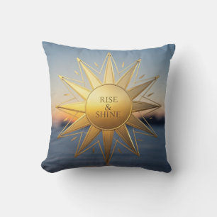 Steile und glänzende geometrische goldene Sterne Kissen