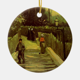 Steiler Weg in Montmartre von Vincent van Gogh Keramik Ornament