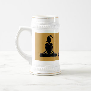 Stein-Beer Yoga Stein (kein Druck) Bierglas