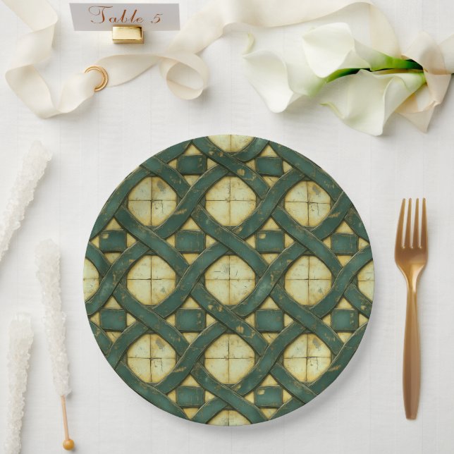 Stein-Celtic-Weave Pappteller (Hochzeit)