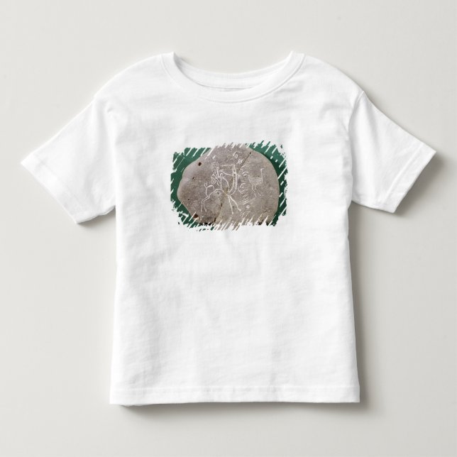 Stein eingeschrieben mit einem Jäger in der Wüste Kleinkind T-shirt (Vorderseite)