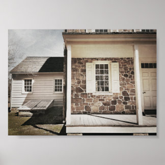 Stein Farmhaus Druck Poster