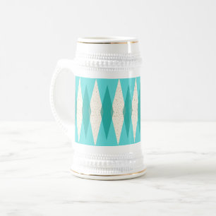 Stein im modernen Argyle-Stil der Mitte des 20. Ja Bierglas