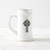 Stein keltisches Kreuz Irland-Flagge