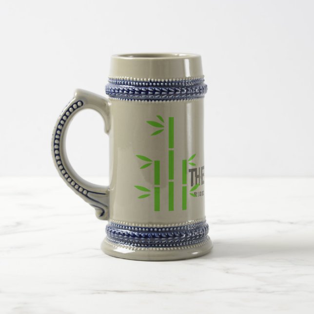Stein Krug (Grau/Blau) Bierglas (Links)