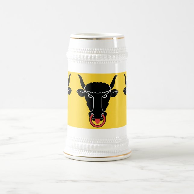 Stein Krug mit Flagge des Kantons Uri, Schweiz Bierglas (Mittel)