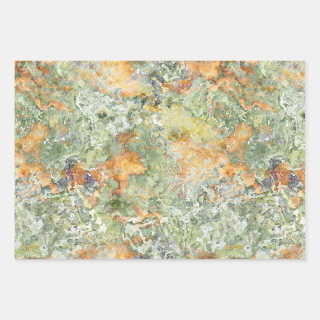 Stein-Marmor-Design Wrapping Paper Sheets Geschenkpapier Set (Vorderseite)