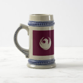 Stein mit der Flagge der Stadt Phoenix, Arizona Bierglas