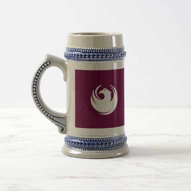 Stein mit der Flagge der Stadt Phoenix, Arizona Bierglas (Links)