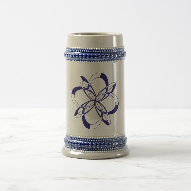Stein-Mug mit blauem keltischen Design Bierglas (Mittel)