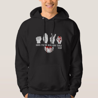 Stein Papier Schere Tisch Säge Lustige Schreinerei Hoodie