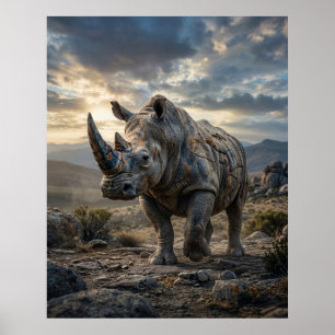 Stein Rhino Robuste Ebenen Poster