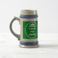 Stein-Tasse - Bild grau und blau hinzufügen