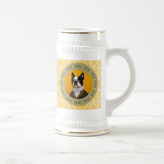 Stein Tasse - Boston Terrier Gentleman mit Monocle