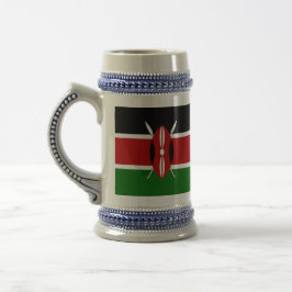 Stein Tasse mit kenianischer Flagge