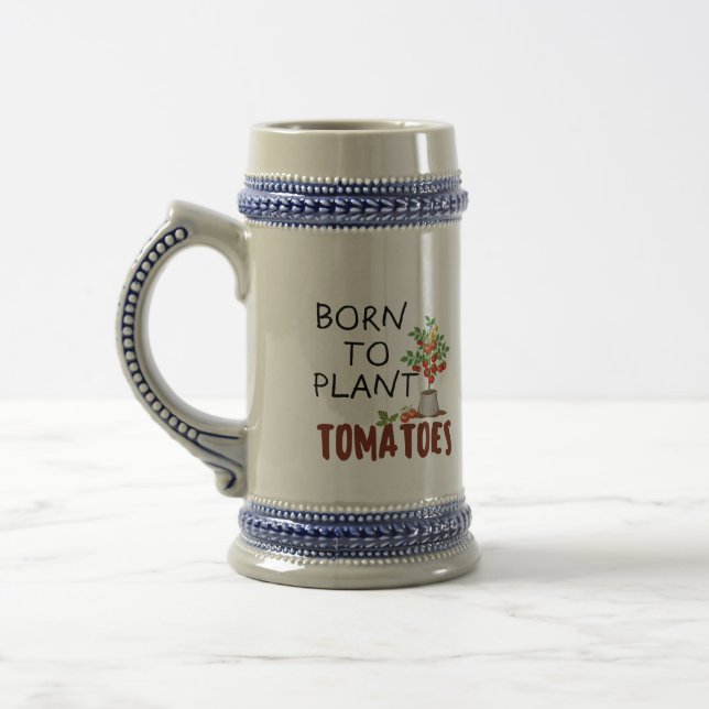 Stein Tasse mit lustigem Gärtnerzitat (Links)
