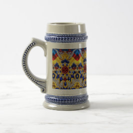 Stein Tasse mit rumänischem Farbdesign