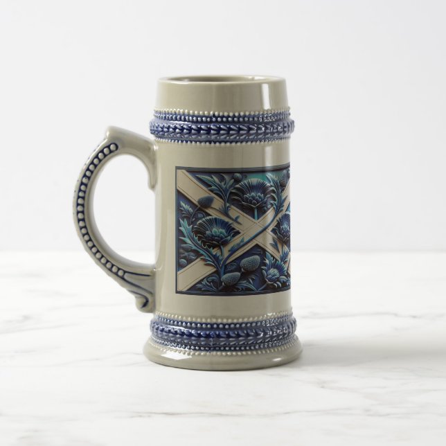 Stein Tasse mit Scottish Thistles Design (Links)
