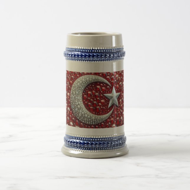 Stein Tasse mit Türkischem Farbdesign (Mittel)