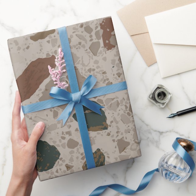 Stein-Terrazzo-Muster  Geschenkpapier (Schenken)