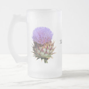 Stein - Thistle und Name Mattglas Bierglas
