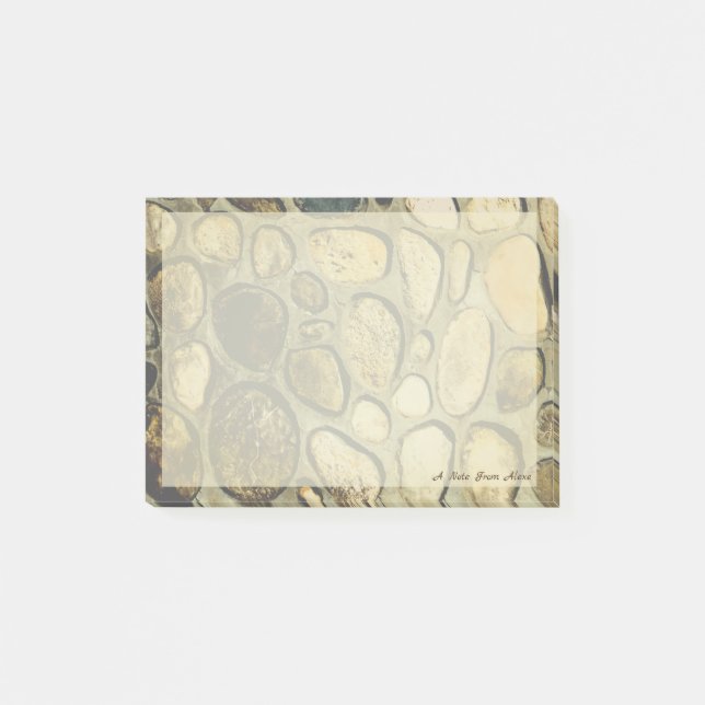 Stein-Wand im Sonnenlicht Post-it Klebezettel (Vorderseite)