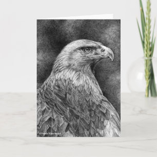 Steinadler-Zeichnung Grußkarte Karte