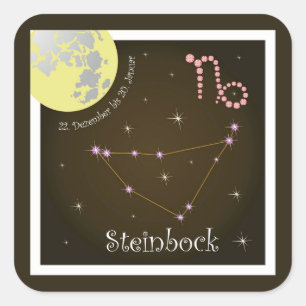 Steinbock 22. Dezember bis 20. Januar Aufkleber