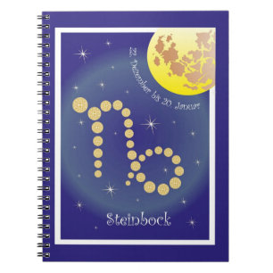 Steinbock 22. Dezember bis 20. Januar Notizheft Notizblock