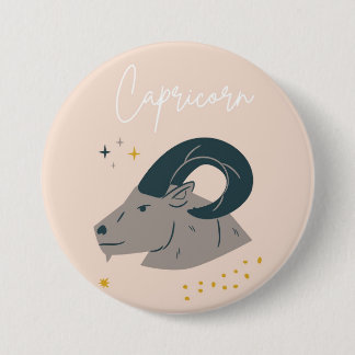 Steinbock-Anstecknadel Button