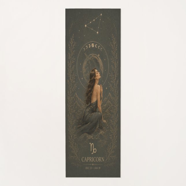 Steinbock Astrologie Fitnessmatte Yogamatte (Vorderseite)