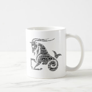 Steinbock-Astrologie-Tierkreis-Zeichen-Wort-Wolke Tasse