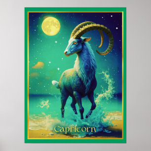 Steinbock das Meeresziege Sternzeichen Poster
