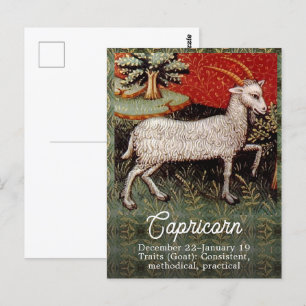 Steinbock das Ziegen Sternzeichen Geburtstagsfeier Postkarte