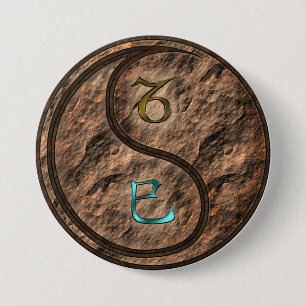 Steinbock & Erde Schlange Button