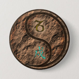Steinbock & Erdhund Button