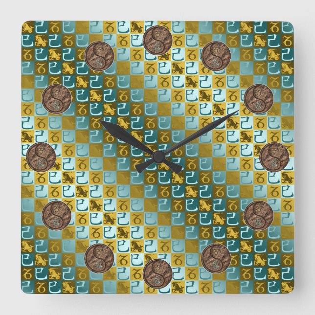 Steinbock & Erdlange Quadratische Wanduhr (Vorderseite)