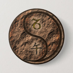 Steinbock & Erdpferd Button