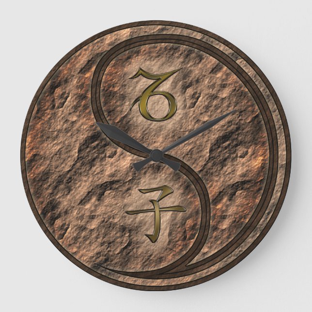 Steinbock & Erdraatte Große Wanduhr (Vorderseite)