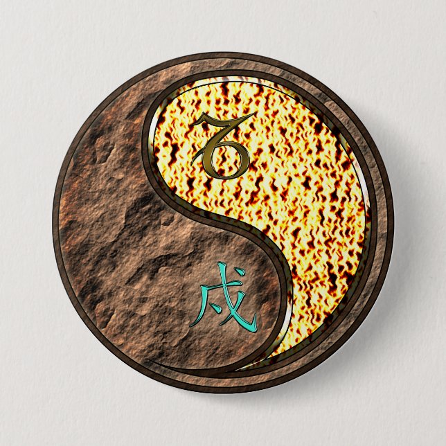 Steinbock & Feuerhund Button (Vorderseite)