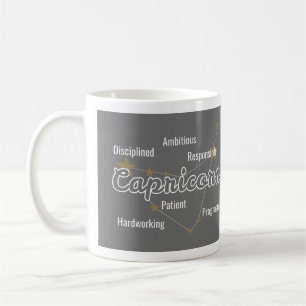 Steinbock Graue Aquarell Astrologie Sternzeichen Kaffeetasse