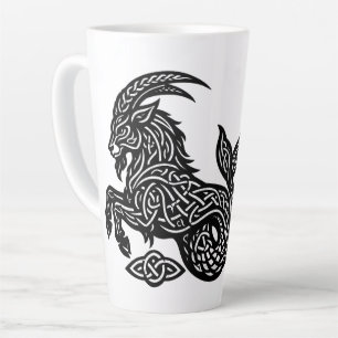 Steinbock — Heimgesuchte Tinte Zodiak Steinbock‑Fi Milchtasse