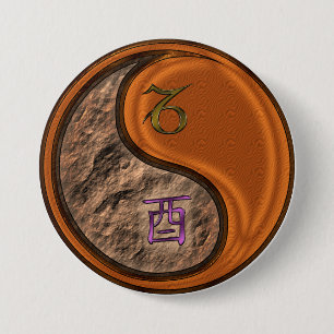 Steinbock & Holz Hahn Button