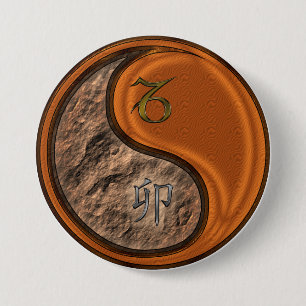 Steinbock & Holz Kaninchen Button