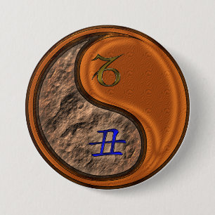 Steinbock & Holz Ochse Acryl-Schlüsselanhänger Button
