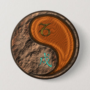 Steinbock & Holzhund Button