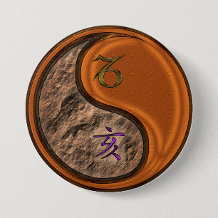 Steinbock & Holzschwein Button