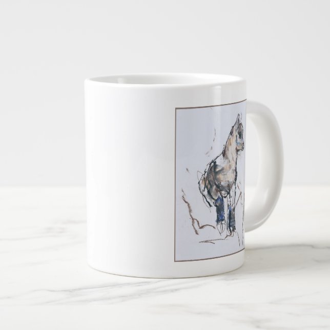 Steinbock-Kind Jumbo-Tasse (Vorderseite Rechts)